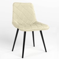 Обідній стілець Новий Стиль NICOLE HN BLACK (BOX-1) SQR ECO-07 (Світло-бежевий) (NWS-121923)