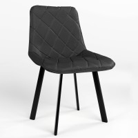 Обідній стілець Новий Стиль NICOLE NX BLACK (BOX-1) SQR ECO-30 (Чорний) (NWS-121873)