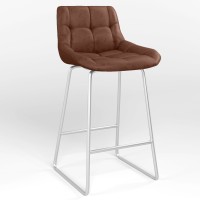 Обеденный стул Новый Стиль NICOLE HOKER CFS LB ALU (BOX-1) LN ECO-21 (Темно-коричневый) (NWS-130082)