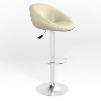 Барний стілець поворотний Новый Стиль ROSE CHROME LUX ECO-07 (Світло-бежевий) (NWS-130213)