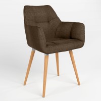Обеденный стул Новый Стиль DASTER WOOD ALU (BOX-1) LN PL-10 (Темно-оливковый) (NWS-121226)