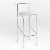 Барний стілець Новий Стиль JOLA CHROME (BOX-2) V-1 (Білий) (NWS-121396)