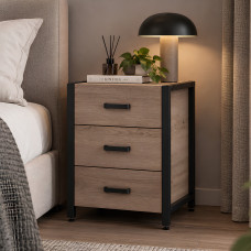 Тумба універсальна Ferrum-decor Вів'єн 3 50x41x40 чорний ДСП Дуб Кремона Канолло 16 мм (FRD-107743)