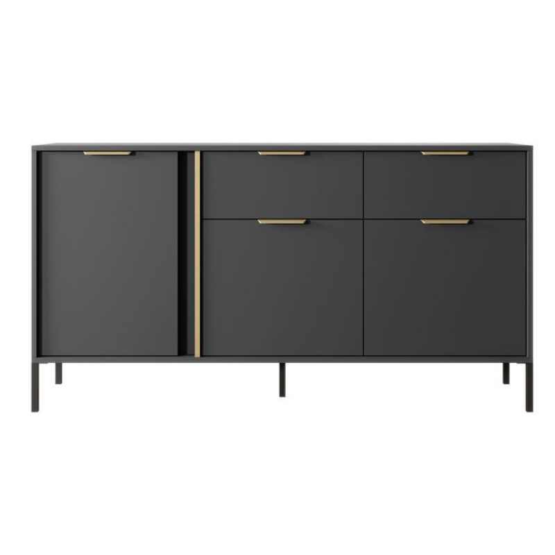 Комод з телескопічними напрямними Perfect Home Clars 3D2S/153 153,1x81,4x39,5 Антрацит (PFH-091021)