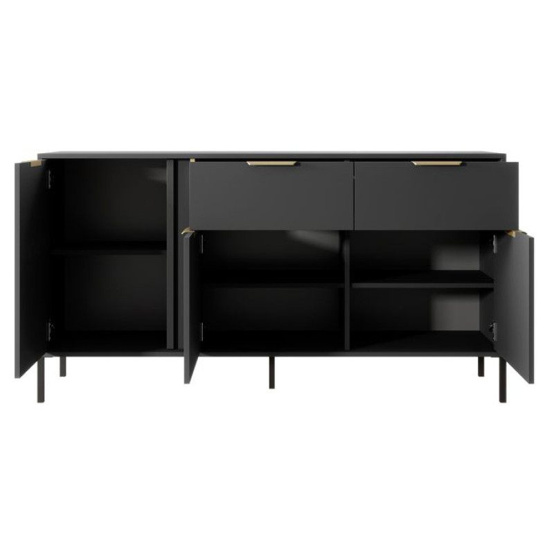 Комод з телескопічними напрямними Perfect Home Clars 3D2S/153 153,1x81,4x39,5 Антрацит (PFH-091021)