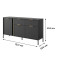 Комод з телескопічними напрямними Perfect Home Clars 3D2S/153 153,1x81,4x39,5 Антрацит (PFH-091021)
