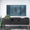 Тумба під телевізор з телескопічними напрямними Perfect Home Harmony RTV144 144x55x37 Чорний/Чорний мармур роял (PFH-091179)