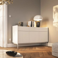 Комод з телескопічними напрямними Perfect Home Level 3D3S/153 153x82,2x38 Бежевий/Дуб сканді (PFH-091155)