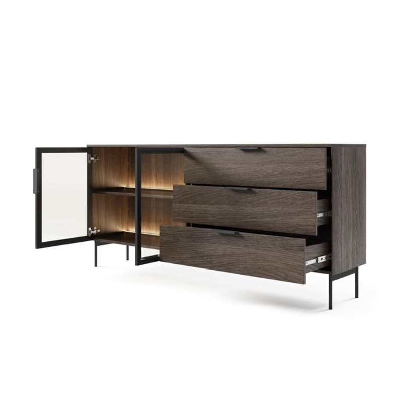 Комод з телескопічними напрямними Perfect Home Lumi 2D3S/181 181,3x61,6x39,3 Дуб дунін (PFH-091385)