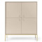 Комод Perfect Home Mono MK104 4S 103,5x125,5x39 Беж пісочний (золоті ніжки) (PFH-091203)