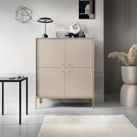 Комод Perfect Home Mono MK104 4S 103,5x125,5x39 Беж пісочний (золоті ніжки) (PFH-091203)