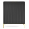 Комод високий Perfect Home Nova K104 2D 104x125x39 Чорний (золоті ніжки) (PFH-091239)