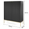 Комод високий Perfect Home Nova K104 2D 104x125x39 Чорний (золоті ніжки) (PFH-091239)