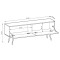 Тумба під телевізор Perfect Home Oro RTV135 MDF 2D 135х53х32 Бежевий (золоті ніжки) (PFH-091331)