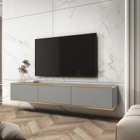 Тумба під телевізор навісна Perfect Home Oro RTV175 3D 175х30х32 Сірий (PFH-091360)