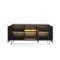 Комод з підсвіткою Perfect Home Sento K154 3-дверний 153х83х39 см Чорний/дуб вотан (PFH-091488)