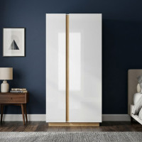 Шафа розпашна Perfect Home Marco 2D 193,5х95,5х54 Білий/Білий глянець/ Дуб грандсон (PFH-091038)