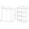 Комод високий Perfect Home Torro 2D/113 113,2x133,1x38,1 Дуб кремона/Чорний (PFH-091414)
