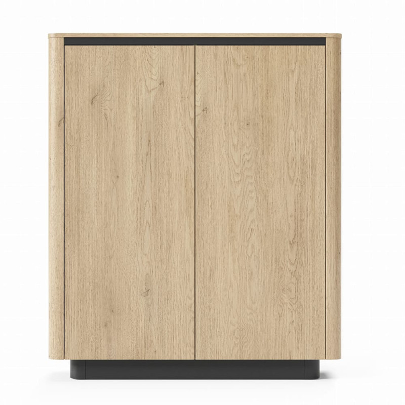 Комод високий Perfect Home Torro 2D/113 113,2x133,1x38,1 Дуб кремона/Чорний (PFH-091414)