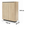 Комод високий Perfect Home Torro 2D/113 113,2x133,1x38,1 Дуб кремона/Чорний (PFH-091414)