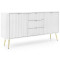 Комод з телескопічними напрямними Perfect Home Zova KSZ168 2D3S 168x87x39 Білий (золоті ніжки) (PFH-091280)