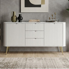 Комод з телескопічними напрямними Perfect Home Zova KSZ168 2D3S 168x87x39 Білий (золоті ніжки) (PFH-091280)