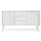 Комод з телескопічними напрямними Perfect Home Zova KSZ168 2D3S 168x87x39 Білий (золоті ніжки) (PFH-091280)