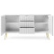 Комод з телескопічними напрямними Perfect Home Zova KSZ168 2D3S 168x87x39 Білий (золоті ніжки) (PFH-091280)