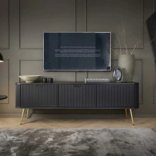 Тумба під телевізор Perfect Home Zova RTV168 168х56х39 Чорний (золоті ніжки) (PFH-091369)