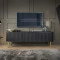 Тумба під телевізор Perfect Home Zova RTV168 168х56х39 Чорний (золоті ніжки) (PFH-091369)