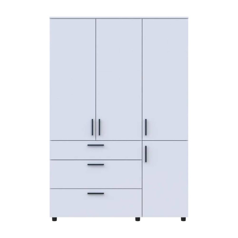Шафа для одягу Doros Торн Білий 3 ДСП/3Ш (полиці) 135х51.6х200 (DRS-012056)