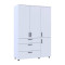 Шафа для одягу Doros Торн Білий 3 ДСП/3Ш (полиці) 135х51.6х200 (DRS-012056)