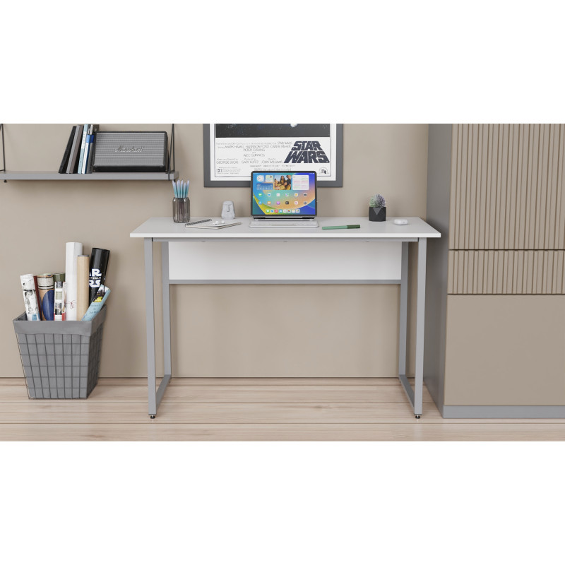 Письменный стол Ferrum-decor Коди 75x100x60 серый ДСП Белое 16мм (FRD-101651)