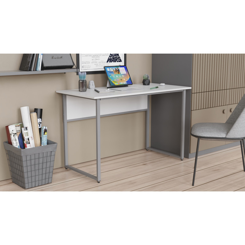 Письменный стол Ferrum-decor Коди 75x100x60 серый ДСП Белое 16мм (FRD-101651)