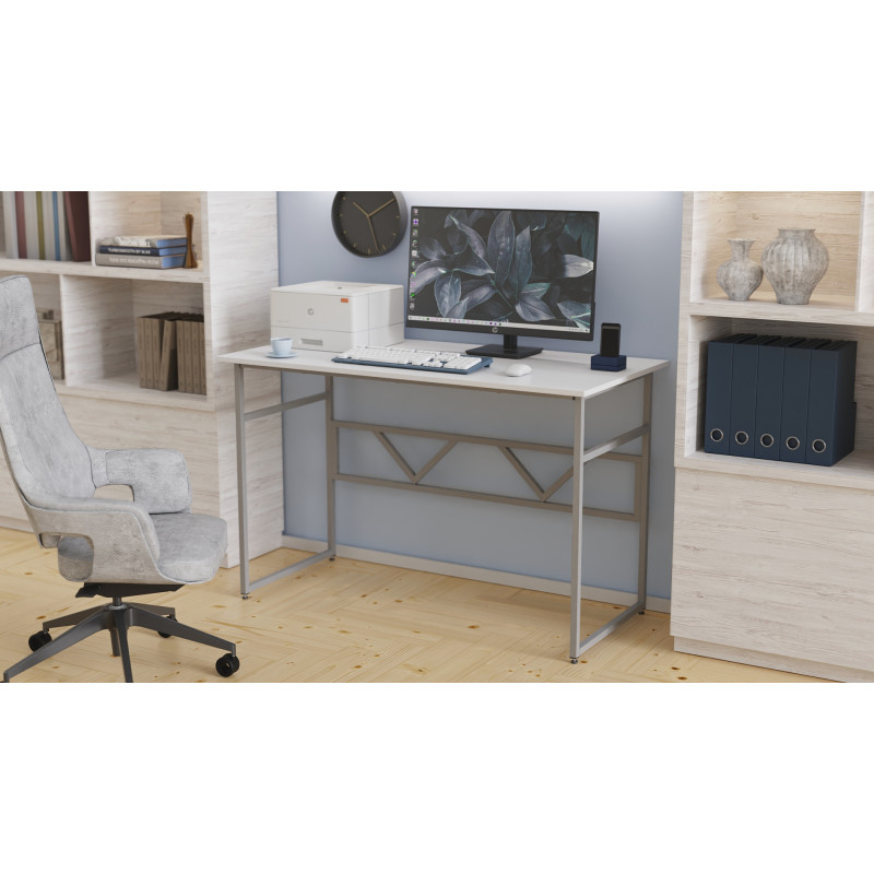 Письменный стол Ferrum-decor Раян 75x140x70 серый ДСП Белое 16мм (FRD-101641)