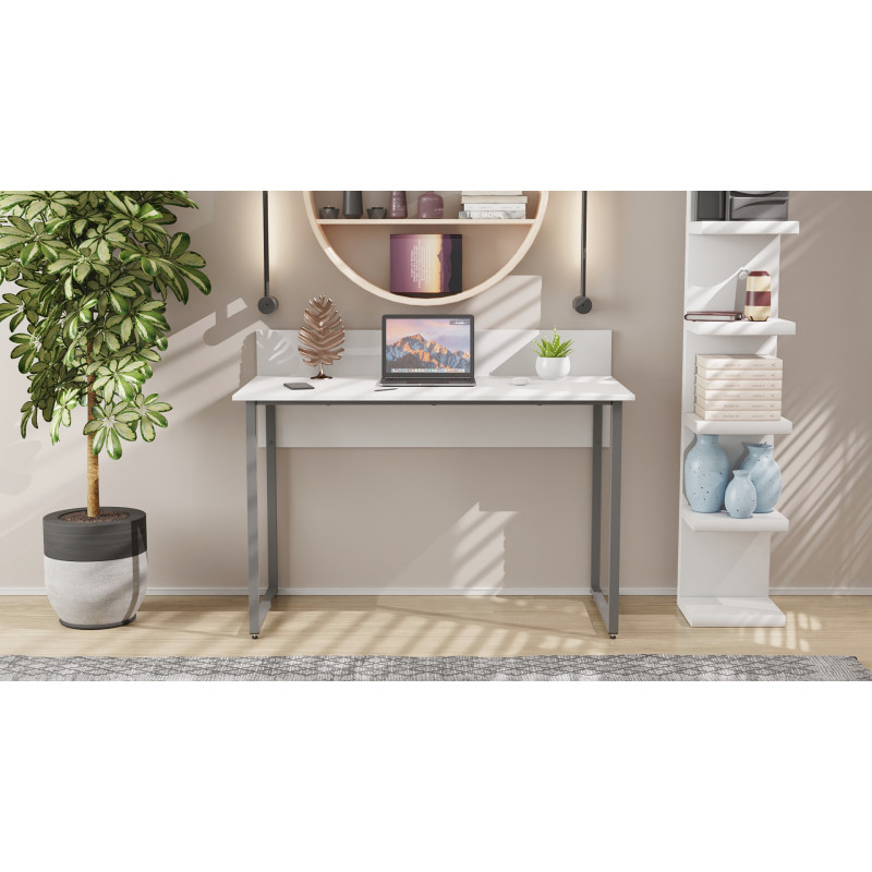 Письменный стол Ferrum-decor Скай 75x140x60 серый ДСП Белое 16мм (FRD-101551)