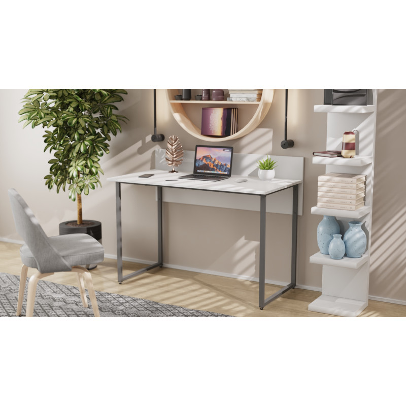 Письмовий стіл Ferrum-decor Скай 75x100x60 сірий ДСП Біле 16мм (FRD-101531)