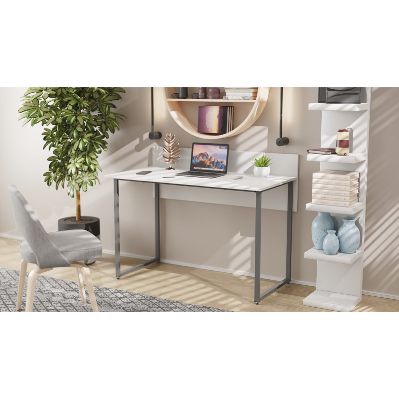 Письменный стол Ferrum-decor Скай 75x140x60 серый ДСП Белое 16мм (FRD-101551)