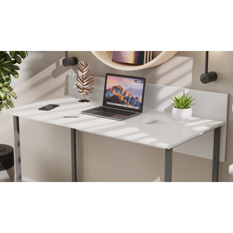 Письмовий стіл Ferrum-decor Скай 75x100x60 сірий ДСП Біле 16мм (FRD-101531)