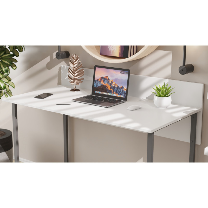 Письменный стол Ferrum-decor Скай 75x140x60 серый ДСП Белое 16мм (FRD-101551)