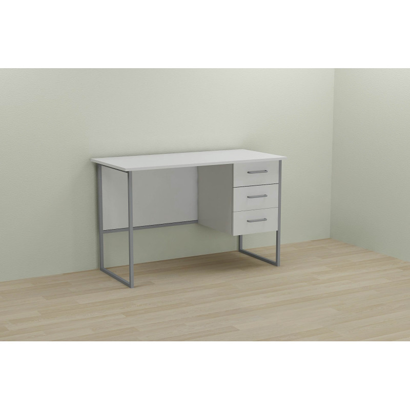 Письменный стол Ferrum-decor Гарри 75x120x60 серый ДСП Белое 16мм (FRD-101451)