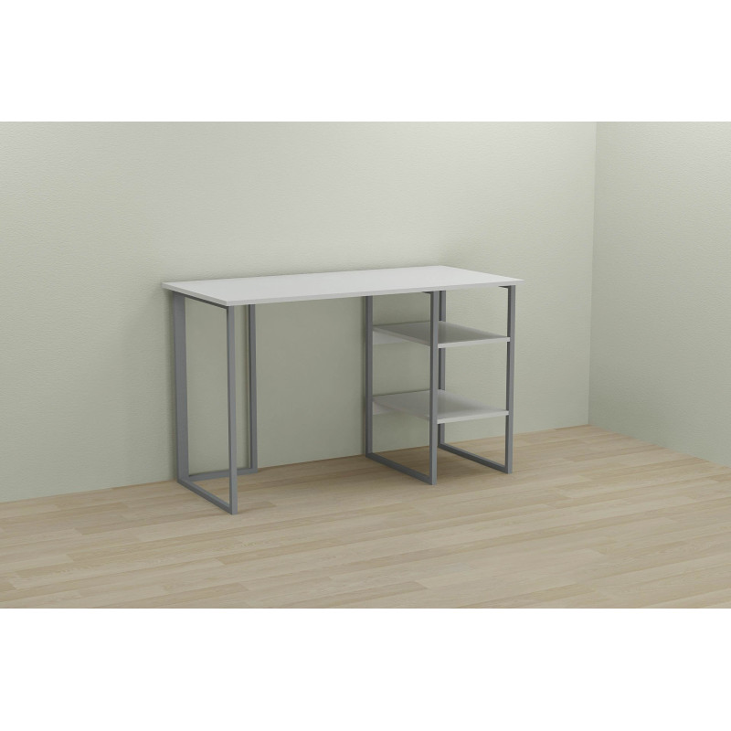 Письменный стол Ferrum-decor Кевин 75x100x60 серый ДСП Белое 16мм (FRD-101711)