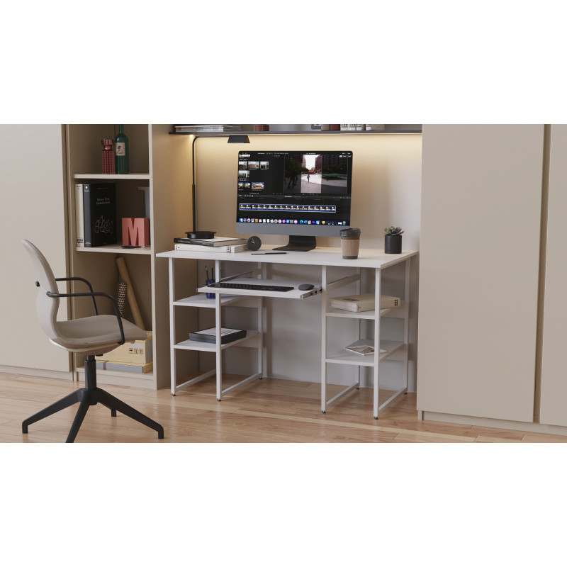 Письменный стол Ferrum-decor Тим 75x120x70 белый ДСП Белое 16мм (FRD-101371)