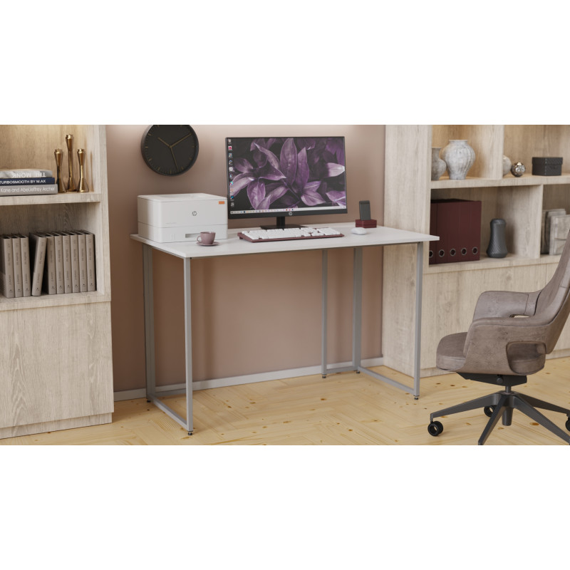 Письмовий стіл Ferrum-decor Ханна 75x100x60 сірий ДСП Біле 16мм (FRD-101391)