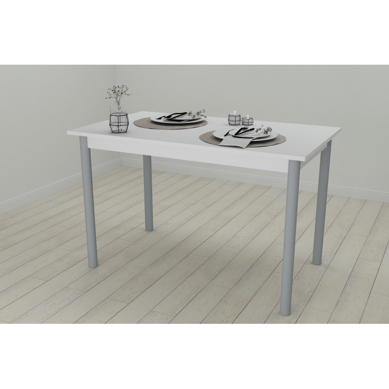 Стол кухонный Ferrum-decor Бенита 75x120x60 Серый ДСП Белое 16мм (FRD-106269)