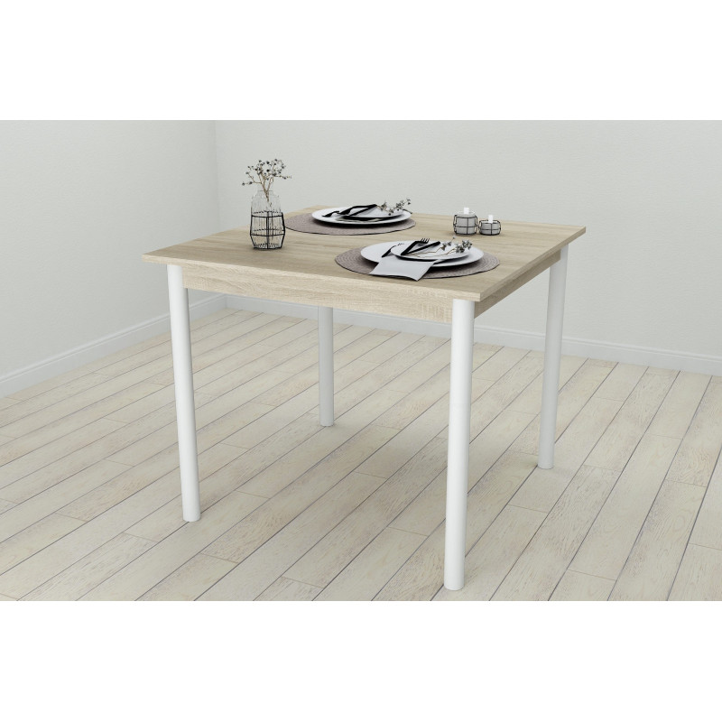 Стол кухонный Ferrum-decor Агата 75x80x80 Белый ДСП Сонома 16мм (FRD-106249)