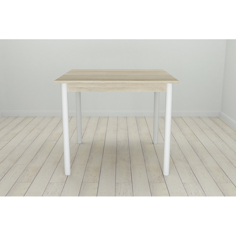 Стол кухонный Ferrum-decor Агата 75x80x80 Белый ДСП Сонома 16мм (FRD-106249)