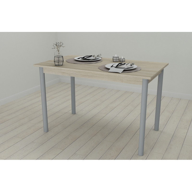 Стіл кухонний Ferrum-decor Беніта 75x120x70 Сірий ДСП Сонома 16мм (FRD-106279)