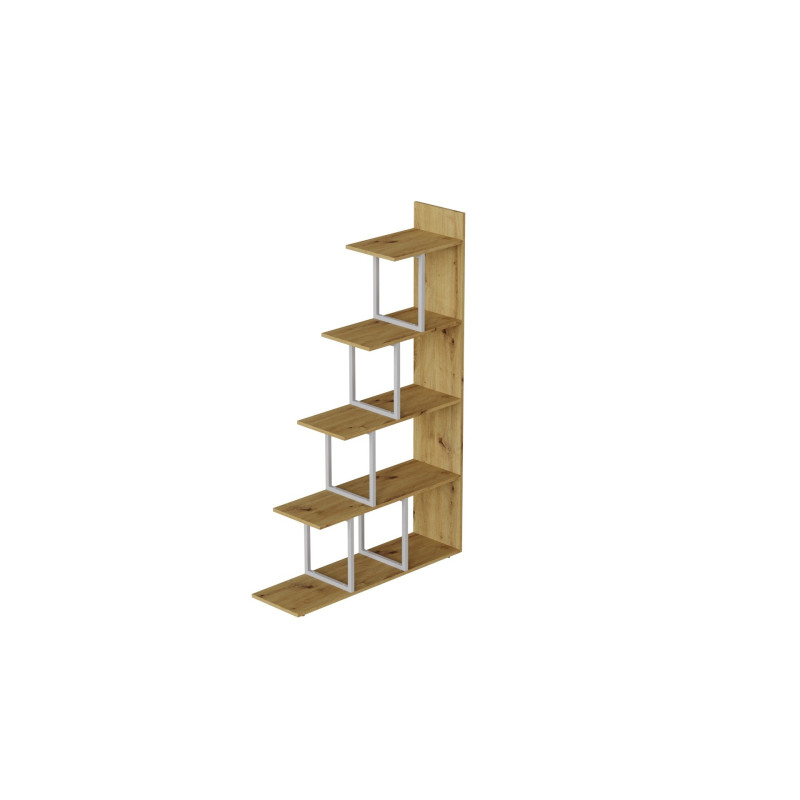 Этажерка Ferrum-decor Стелла 1600x1020x300 Белый металл ДСП Дуб Артизан (FRD-105489)
