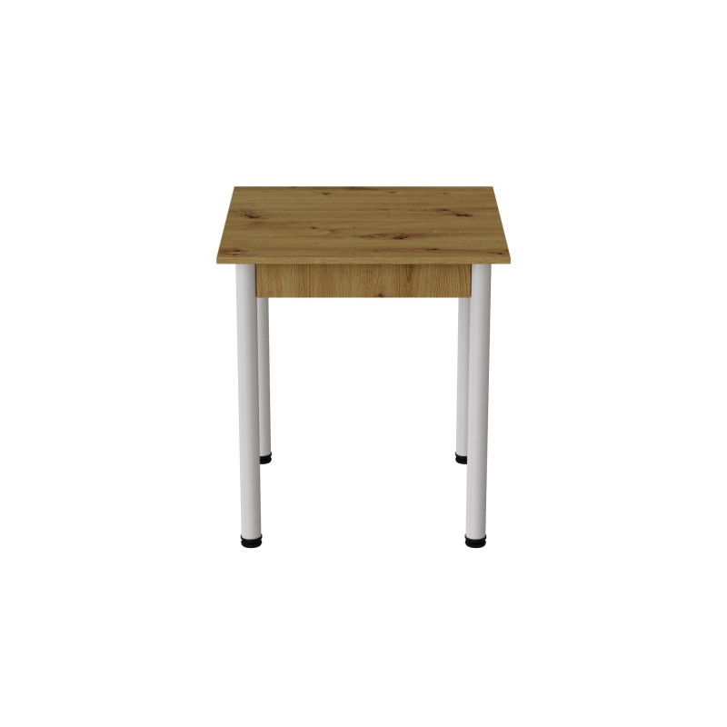 Стіл кухонний Ferrum-decor Агата 75x70x70 Білий ДСП Дуб Артизан 16мм (FRD-105669)